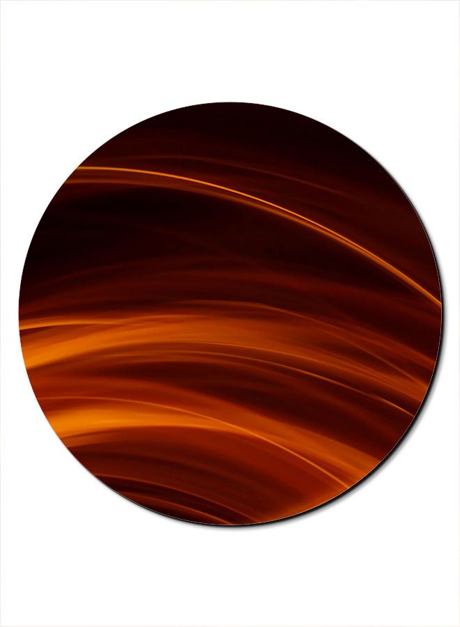 Theodor Glowing Lines Smooth Surface Printed Non-Slip Mousepad Orange - Image 1