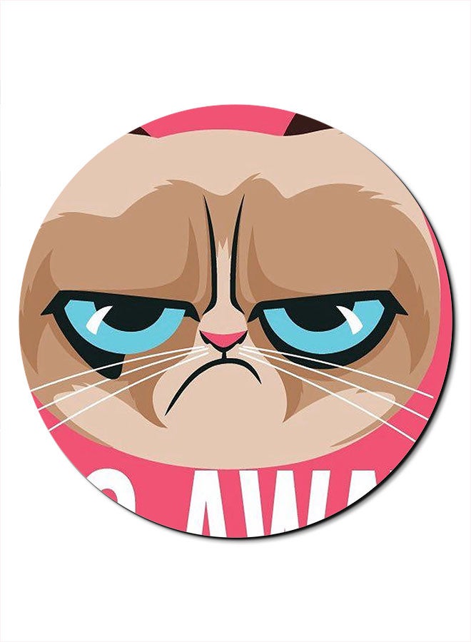 Theodor Cat Face Smooth Surface Printed Non-Slip Mousepad Multicolour - Image 1