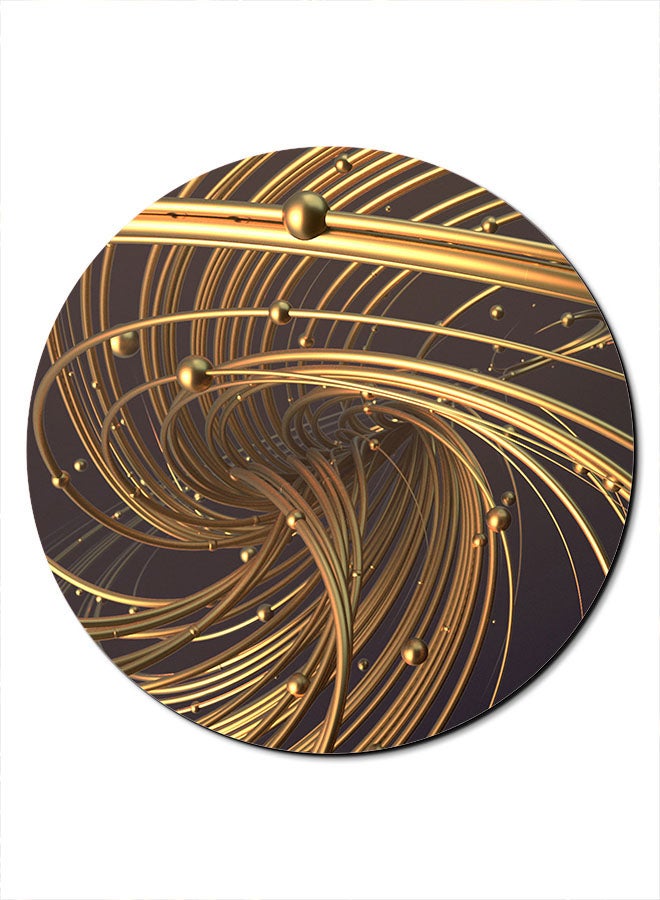 Theodor Glowing Wires Smooth Surface Printed Non-Slip Mousepad Gold/Black - Image 1