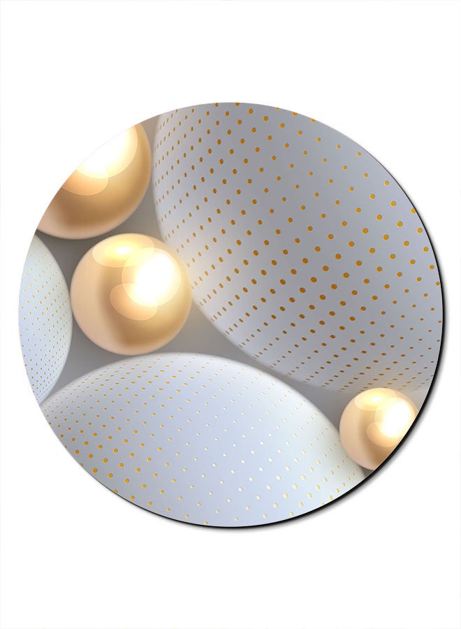 Theodor Balls Printed Anti-Slip Mousepad White/Gold - Image 1