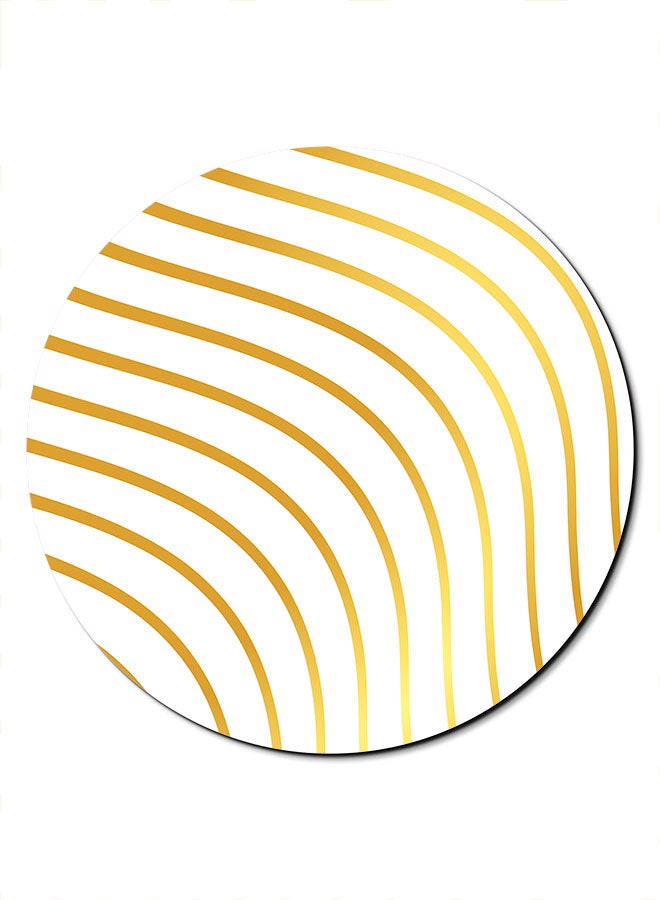 Theodor Lines Printed Anti-Slip Mousepad White/Gold - Image 1