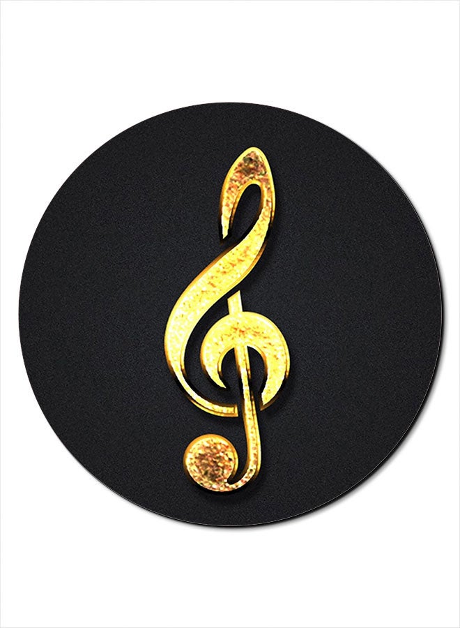 Theodor Music Chord Printed Anti-Slip Mousepad Black/Gold - Image 1