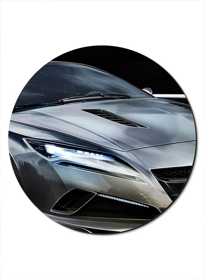 Theodor Car Printed Anti-Slip Mousepad Black/Silver - Image 1