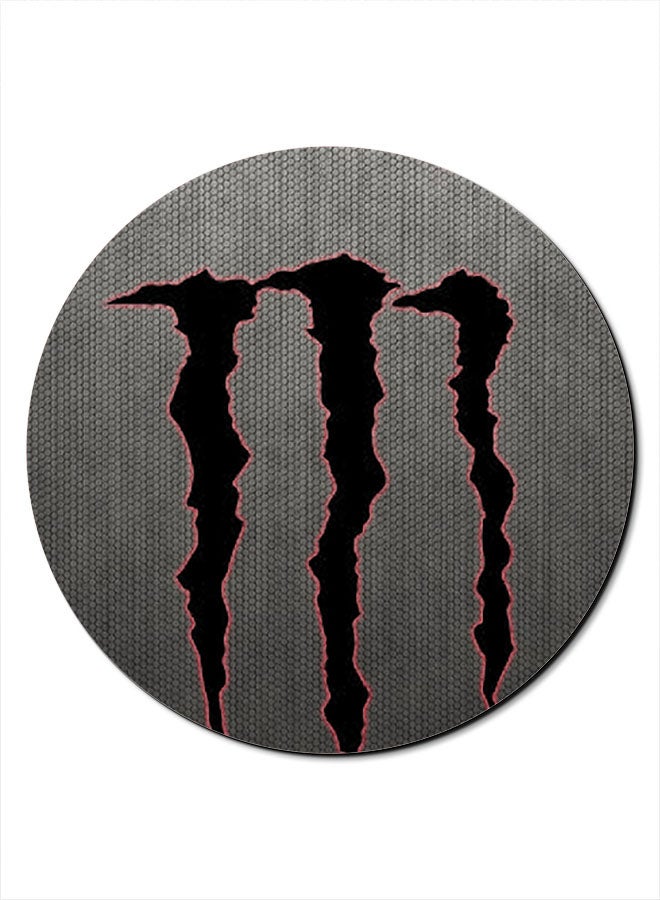 Theodor Monster Printed Anti-Slip Mousepad Grey/Black/Pink - Image 1