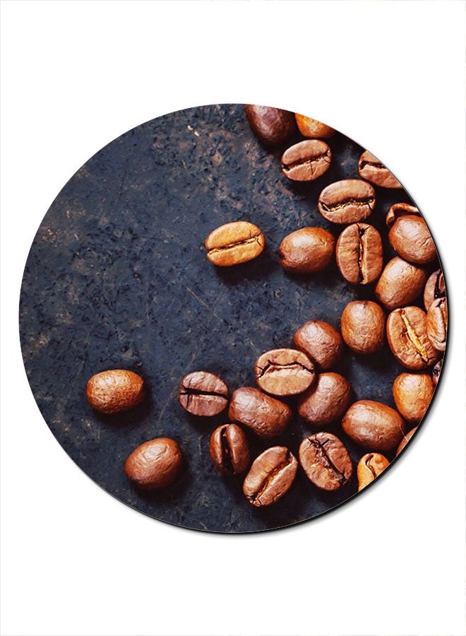 Theodor Coffee Beans Printed Anti-Slip Mousepad Grey/Brown - Image 1