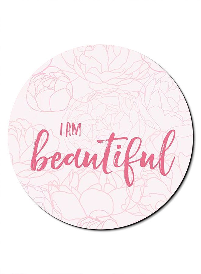 Theodor I Am Beautiful Themed Mousepad Pink - Image 1