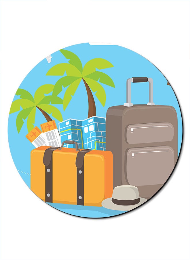 Theodor I Love Travel Themed Mousepad Multicolour - Image 1