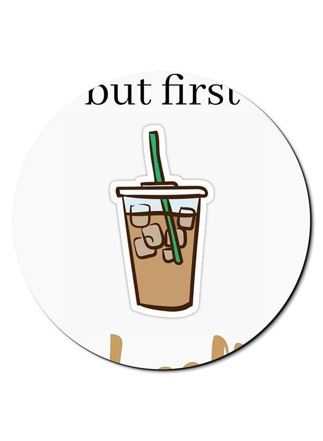 Theodor Iced Coffee Themed Mousepad White/Black/Green - Image 1