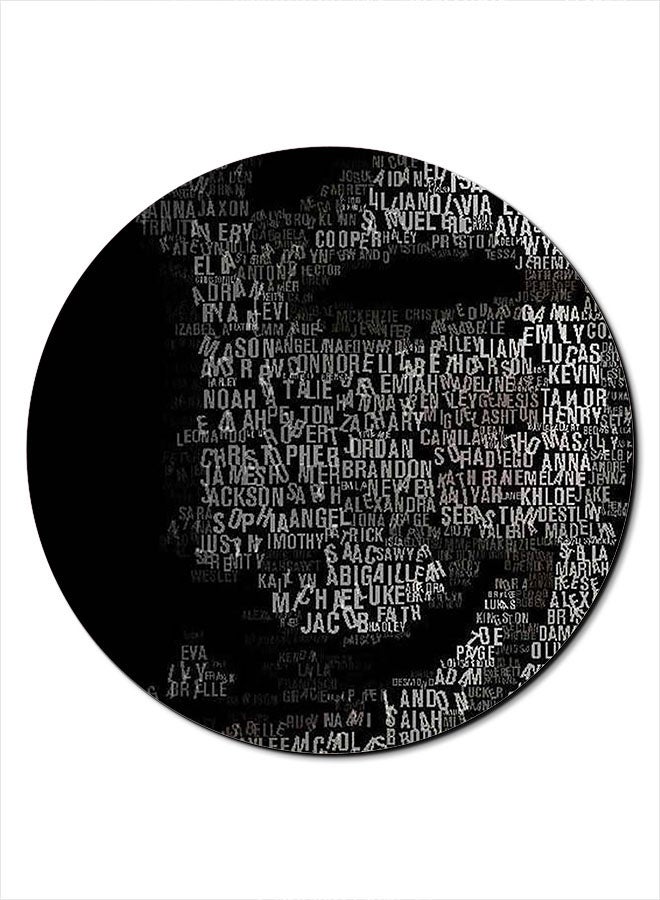 Theodor Joker Half Face Mask Printed Smooth Anti-Slip Mousepad Black/Grey  - Image 1