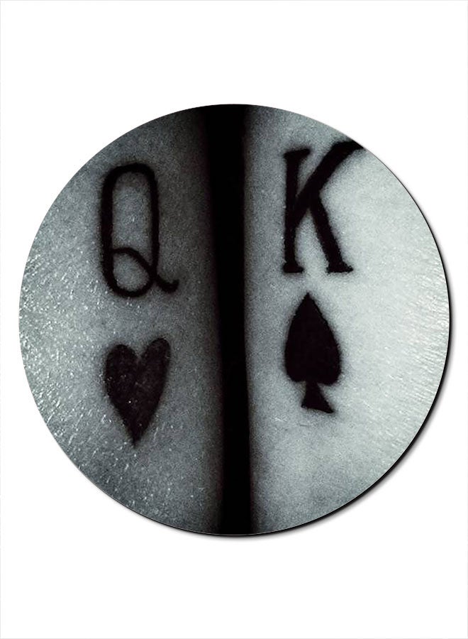 Theodor King And Queen Printed Smooth Anti-Slip Mousepad Grey/Black - Image 1