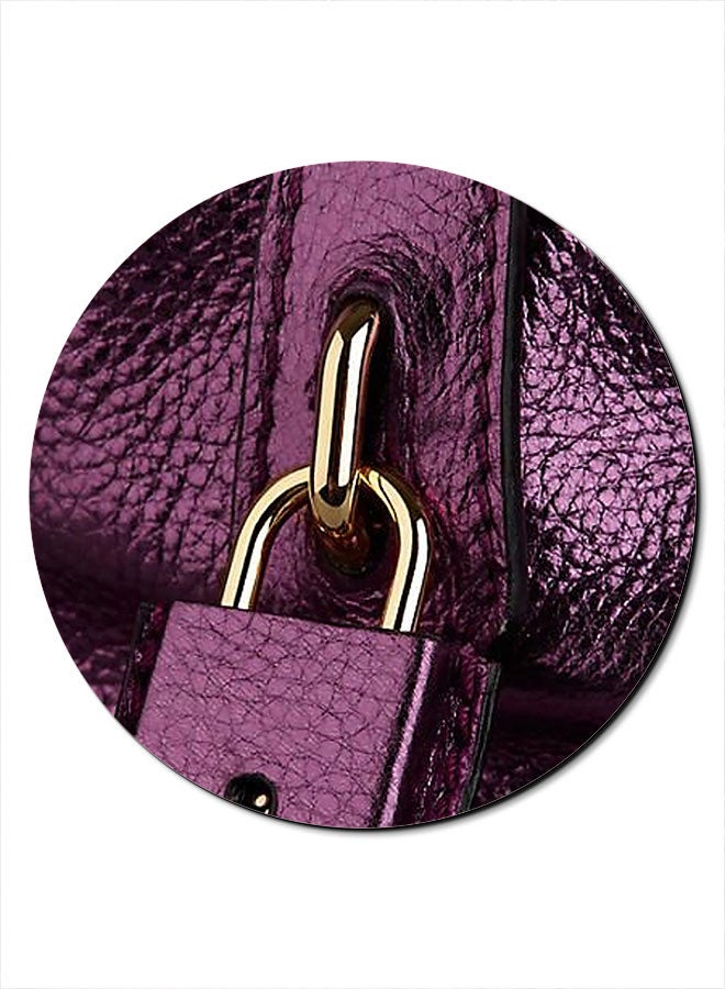 ثيودور لوحة ماوس مانعة للانزلاق بتصميم ناعم مطبوع عليها حقيبة للسيدات أرجواني/ ذهبي/ أسود - Image 1