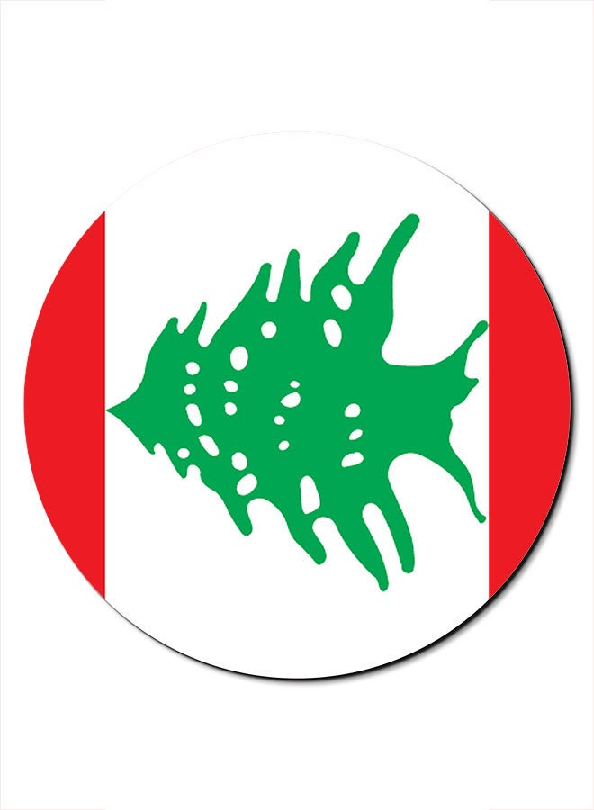 Theodor Lebnon Flag Printed Smooth Anti-Slip Mousepad White/Red/Green - Image 1