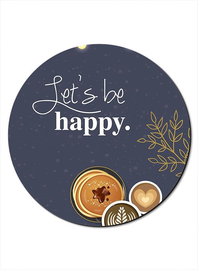 ثيودور لوحة ماوس مانعة للانزلاق مطبوعة بعبارة "Lets Be Habby" متعدد الألوان - Image 1