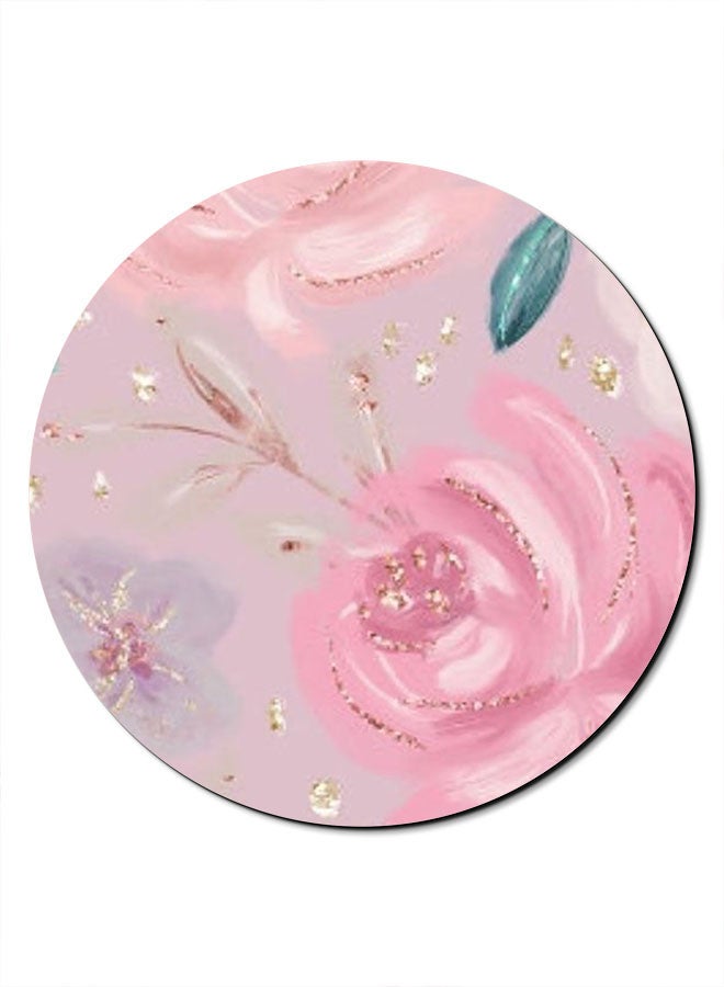 Theodor Roses Printed Smooth Anti-Slip Mousepad Pink/Gold - Image 1