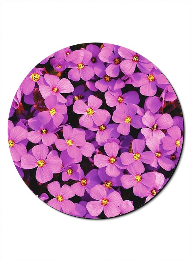 Theodor Flower Printed Smooth Anti-Slip Mousepad Purple/Black - Image 1
