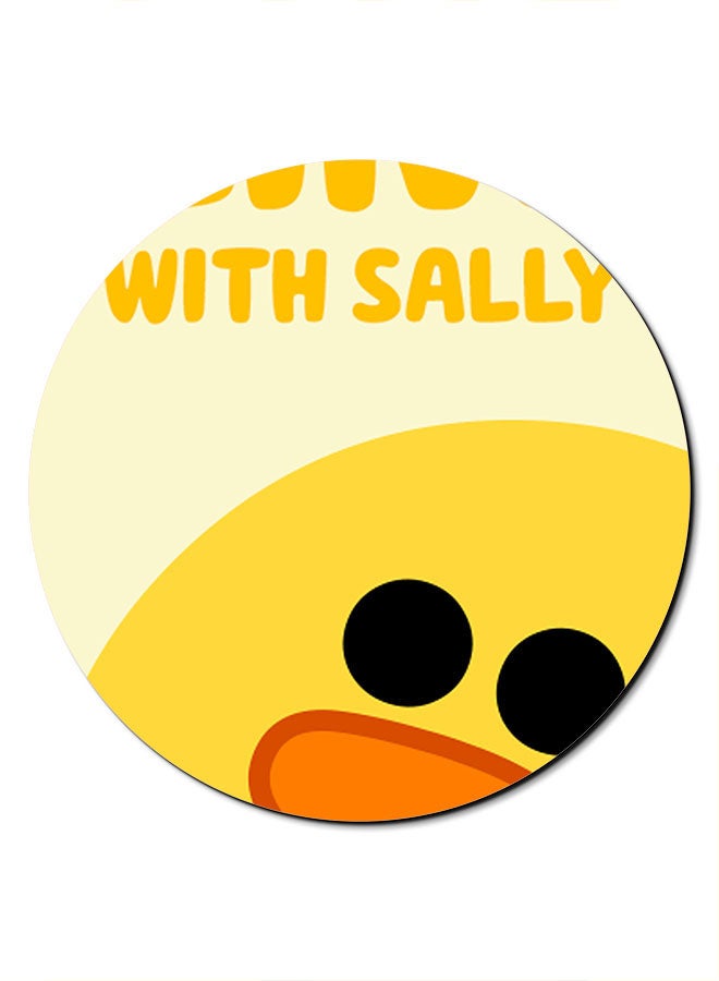 Theodor Line With Sally Printed Smooth Anti-Slip Mousepad Yellow/Orange/Black - Image 1