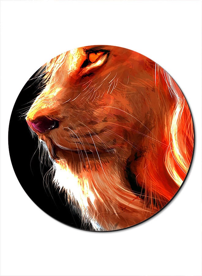 ثيودور لوحة ماوس مانعة للانزلاق بسطح ناعم مطبوع عليه وجه أسد متعدد الألوان - Image 1