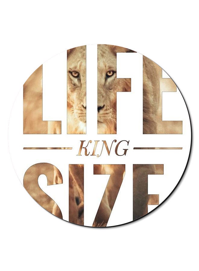 Theodor Live Life King Size Printed Smooth Anti-Slip Mousepad White/Beige/Brown - Image 1