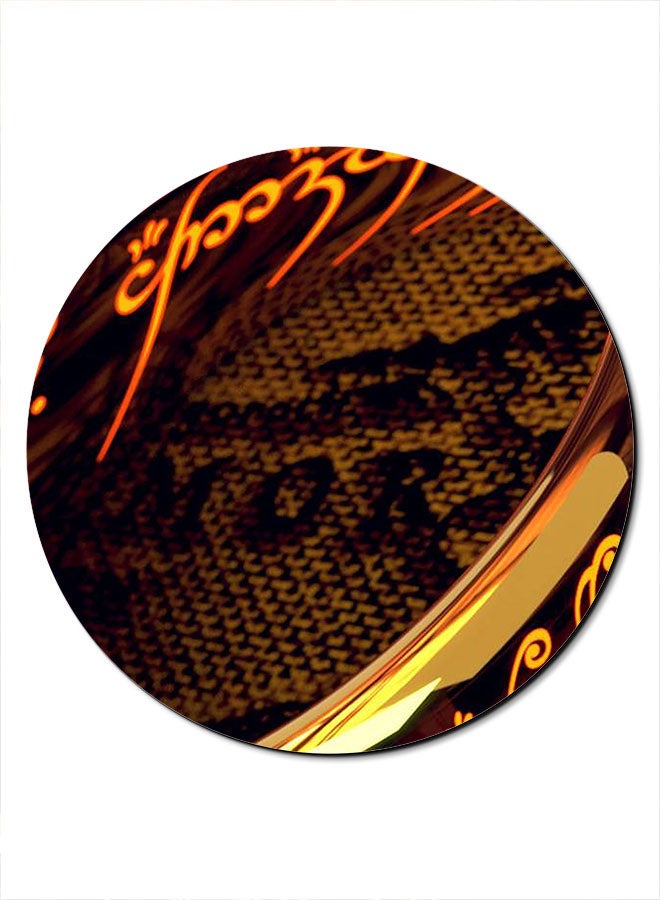 Theodor Loard Of Ring Printed Smooth Anti-Slip Mousepad Brown/Yellow - Image 1