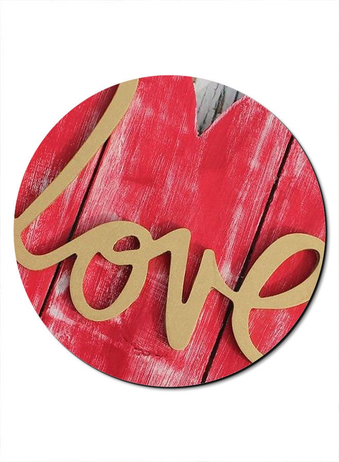 Theodor Love In Wood Printed Anti-Slip Mousepad Multicolour - Image 1