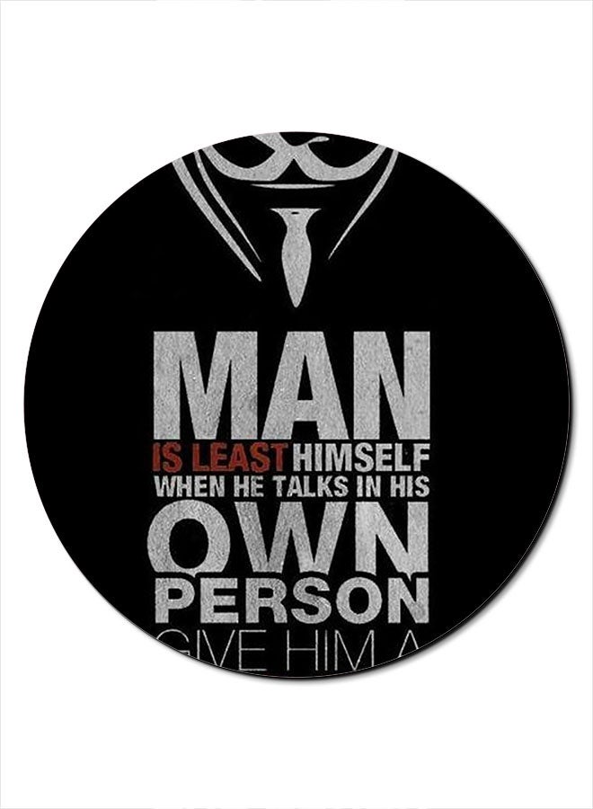 Theodor Smooth Surface Printed Anti-Slip Mousepad Black/Grey/Red - Image 1