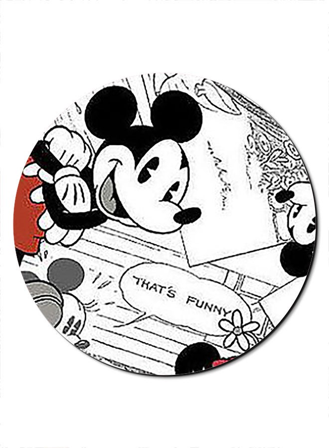 ثيودور لوحة ماوس مضادة للانزلاق بسطح أملس مزينة بطبعة أبيض/ أسود - Image 1