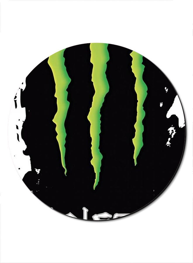 Theodor Smooth Surface Printed Anti-Slip Mousepad Black/Green - Image 1