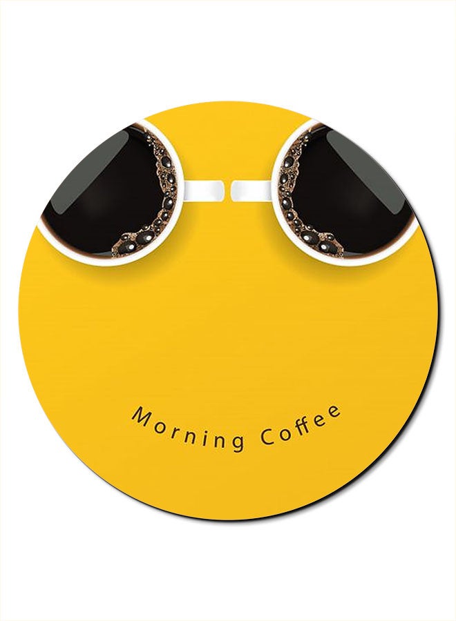 Theodor Smooth Surface Printed Anti-Slip Mousepad Yellow - Image 1