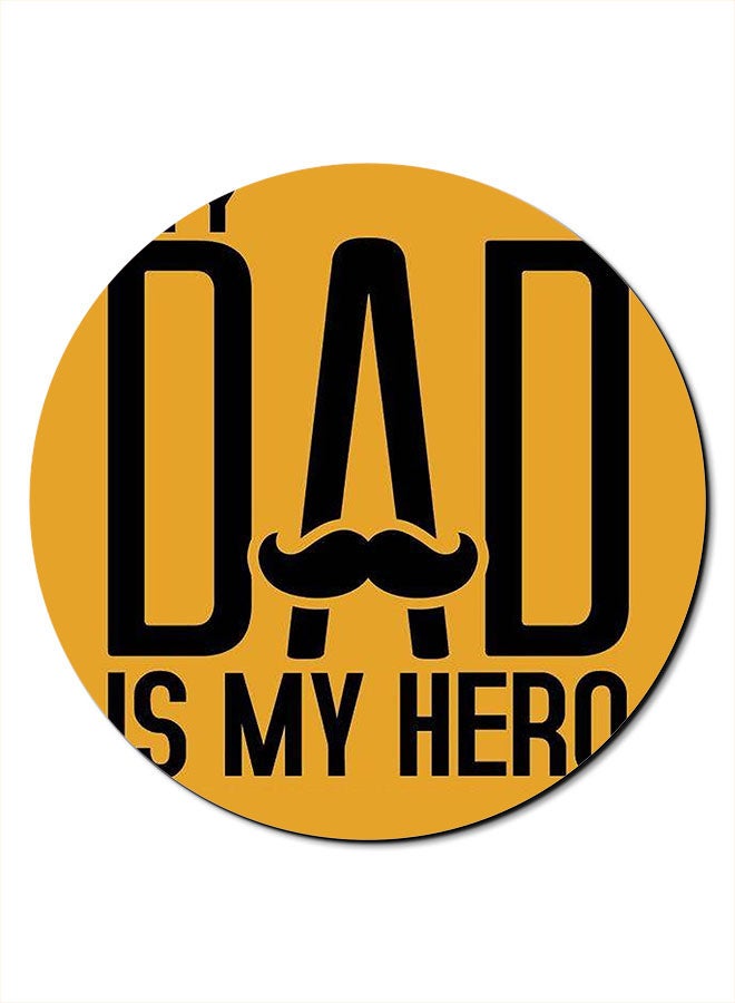 Theodor Smooth Surface Printed Anti-Slip Mousepad Yellow/Black - Image 1