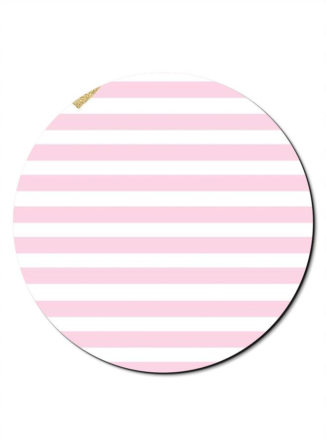 Theodor Smooth Surface Printed Anti-Slip Mousepad Pink/White - Image 1