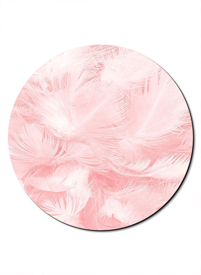 ثيودور لوحة ماوس مضادة للانزلاق بسطح أملس مزينة بطبعة وردي/ أبيض - Image 1