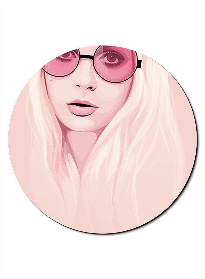 Theodor Smooth Surface Printed Anti-Slip Mousepad Pink - Image 1