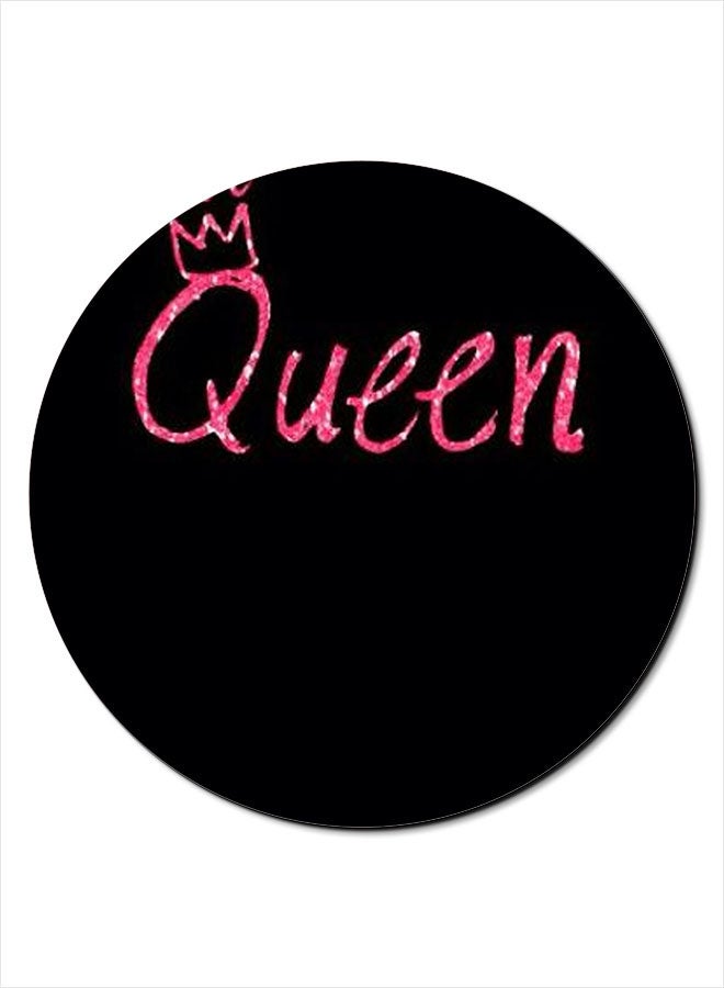 Theodor Smooth Surface Printed Anti-Slip Mousepad Black/Pink - Image 1