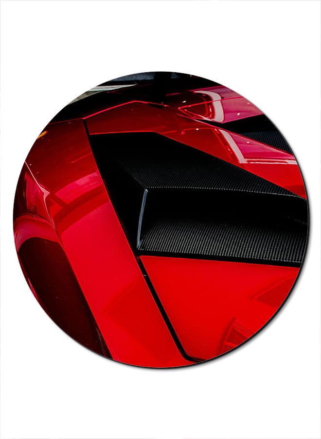 Theodor Smooth Surface Printed Anti-Slip Mousepad Red/Black - Image 1