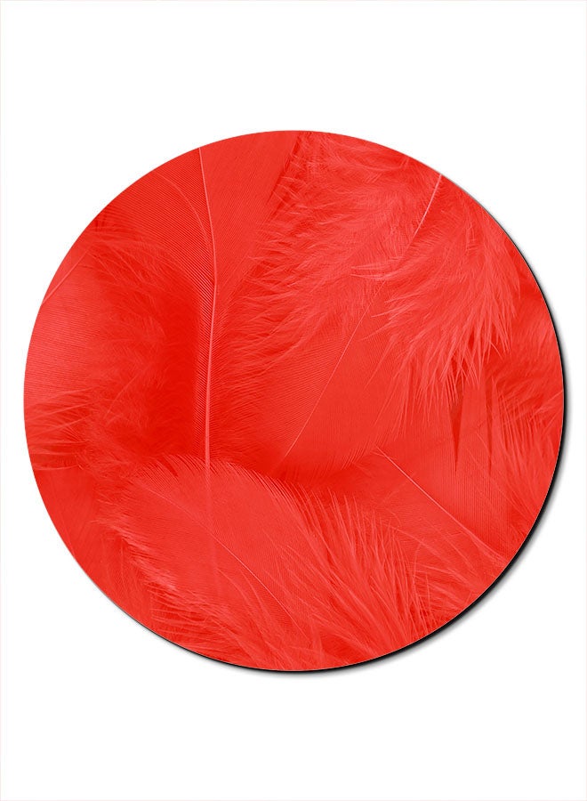 Theodor Cloth Pattern Smooth Surface Printed Non-Slip Mousepad Red - Image 1
