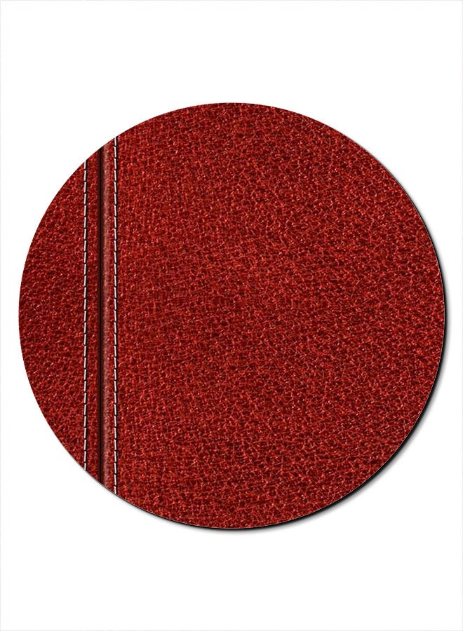 Theodor Leather Pattern Anti-Slip Mousepad Red - Image 1