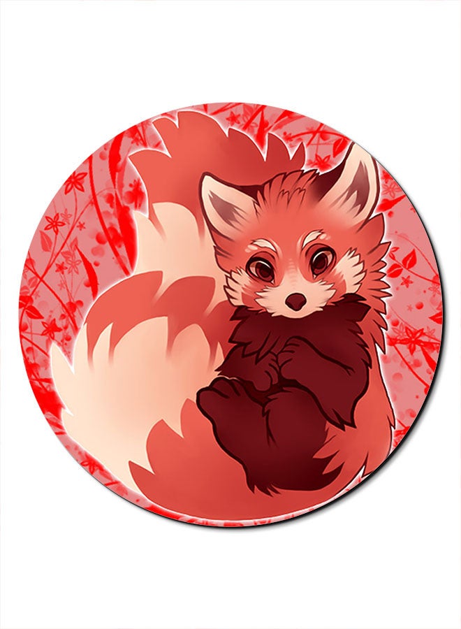 Theodor Squirrel Printed Anti-Slip Mousepad Red/Brown/Beige - Image 1