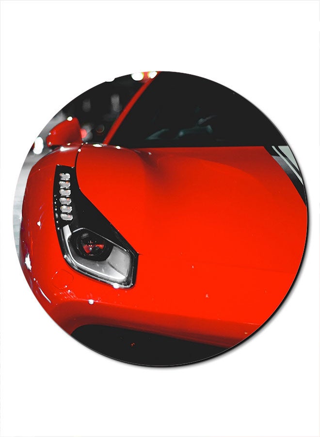 Theodor Car Printed Anti-Slip Mousepad Red/Black/Silver - Image 1