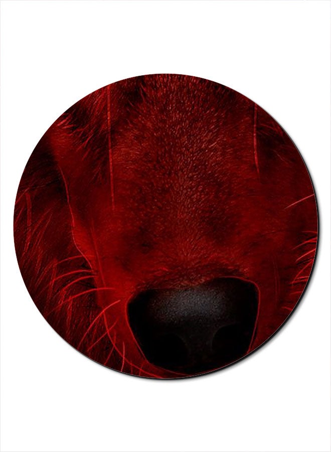 Theodor Wolf Printed Anti-Slip Mousepad Red/Black - Image 1
