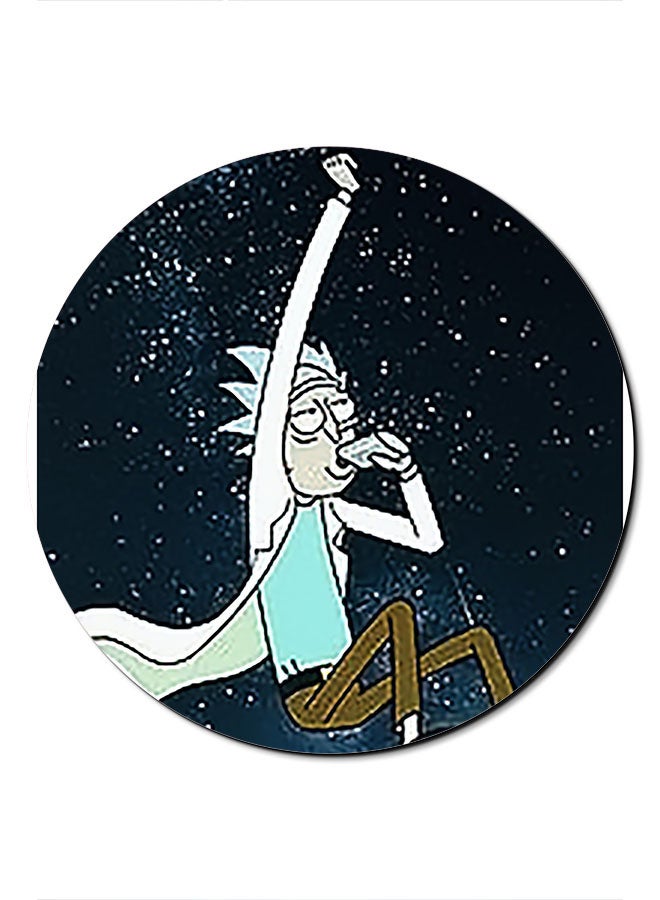 Theodor Rick And Morty Printed Anti-Slip Mousepad Blue/White/Green - Image 1