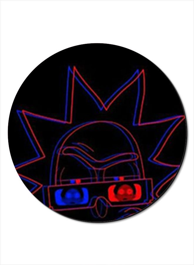 Theodor Rick And Morty Printed Anti-Slip Mousepad Black/Blue/Red - Image 1