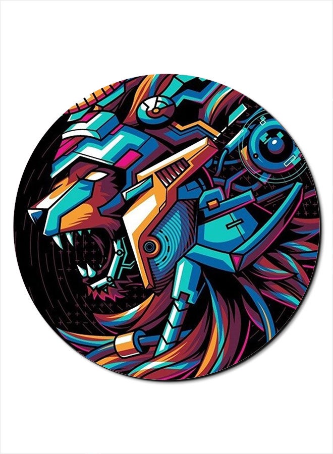 Theodor Robotic Lion Printed Anti-Slip Mousepad Multicolour - Image 1