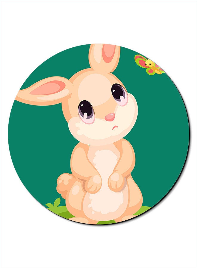 Theodor Sad Rabbit Printed Anti-Slip Mousepad Multicolour  - Image 1
