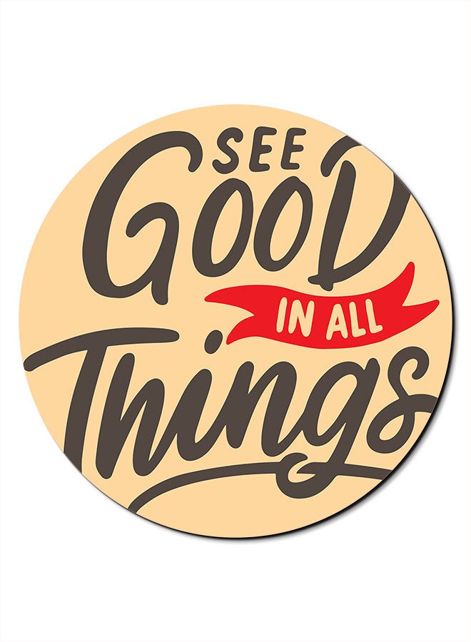 Theodor See Good In All Things Themed Mousepad Yellow/Black/Red - Image 1