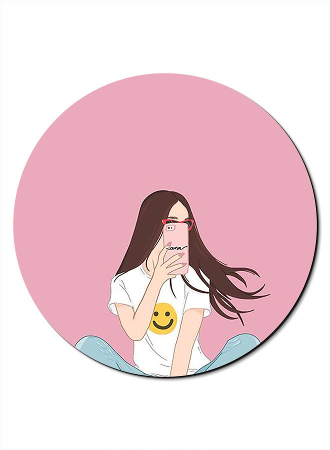 Theodor Selfie Themed Mousepad Pink/Green/White - Image 1