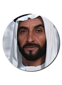 لوحة ماوس بطبعة صورة الشيخ زايد 1 متعدد الألوان