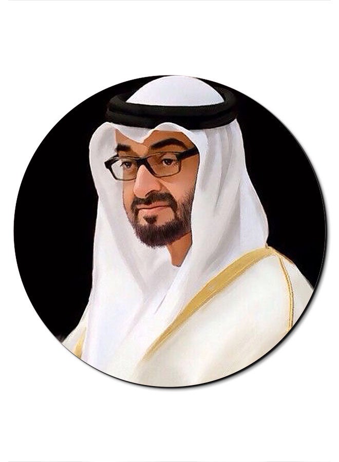 ثيودور لوحة ماوس بتصميم طبعة صورة الشيخ زايد تتميز الحافظة بتصميم مُتعدد الألوان. - Image 1