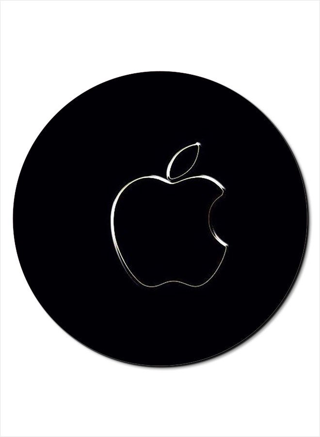Theodor Apple Themed Mousepad Black/White - Image 1
