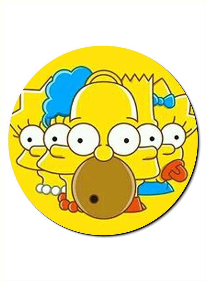 Theodor Simpson Themed Mousepad Yellow/White/Blue - Image 1