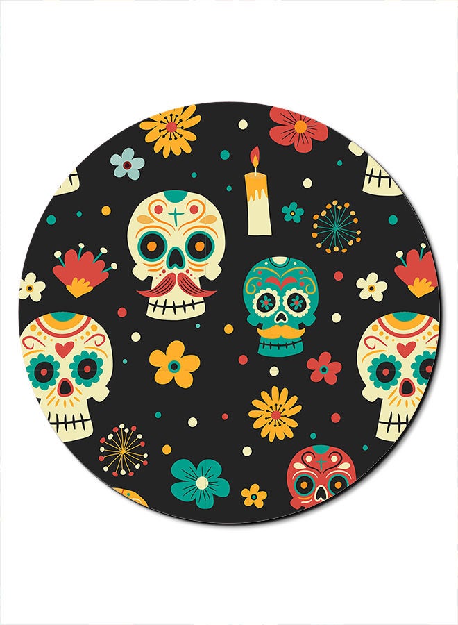 Theodor Skeleton Patterns Themed Mousepad Multicolour - Image 1
